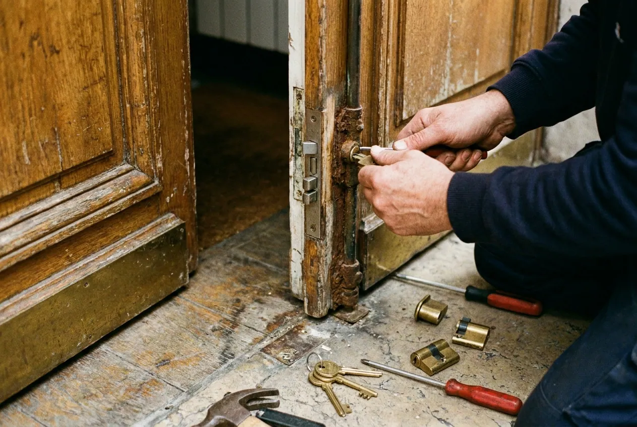 Serrure multipoint conforme aux exigences d'assurance sur une porte d'entrée du 17e arrondissement